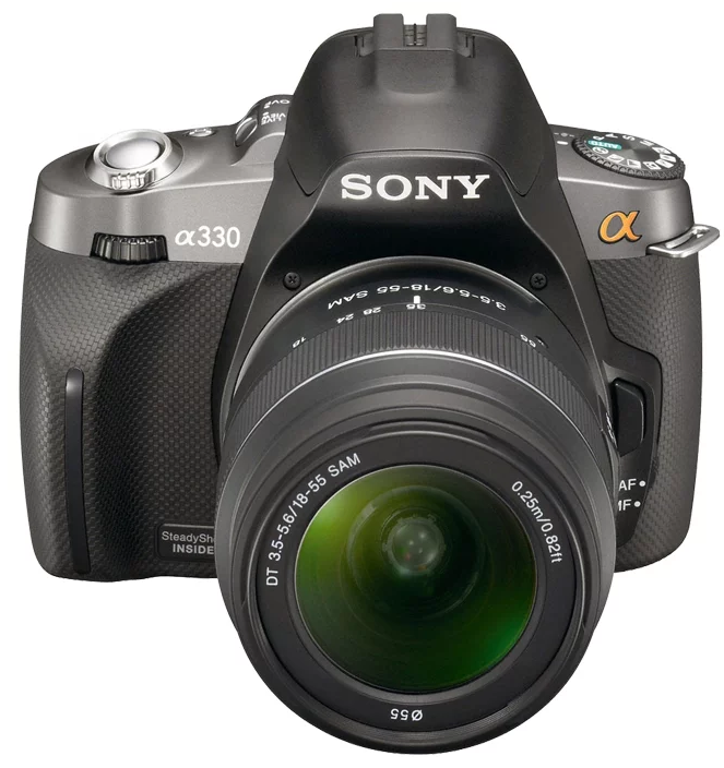 Выключается фотоаппарат на Sony Alpha DSLR-A330 Kit