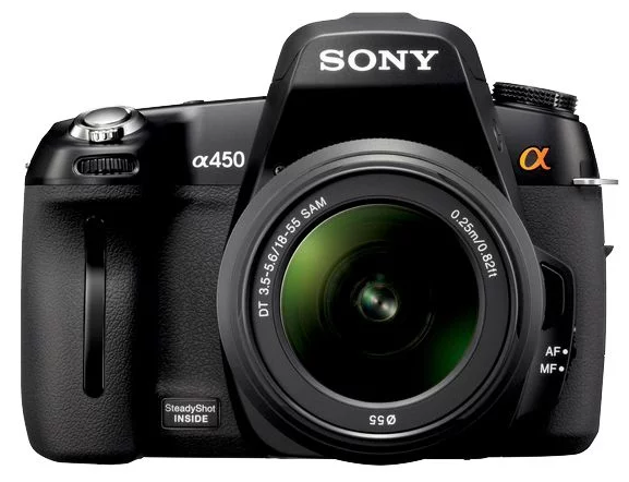 Выключается фотоаппарат на Sony Alpha DSLR-A450 Kit